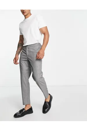 SELECTED Slim tapered smart trousers in check