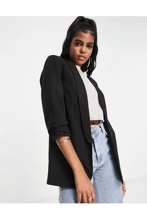 Pieces® Ruched sleeve blazer in