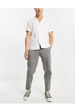 SELECTED Slim fit tapered smart trousers in melange