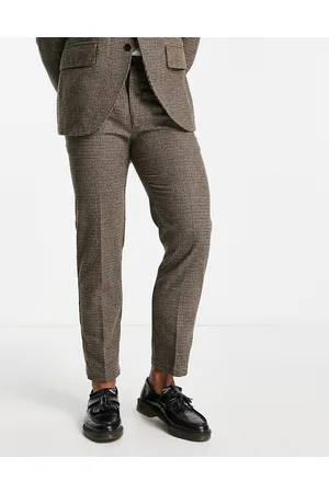 SELECTED Regular fit suit trousers in houndstooth