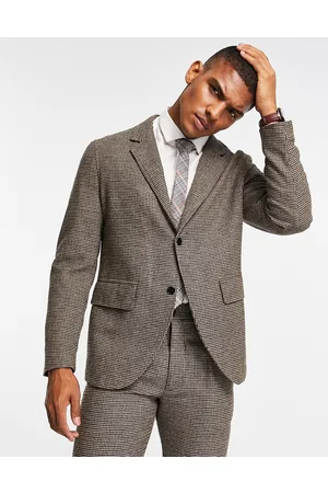 SELECTED Regular fit suit jacket in houndstooth