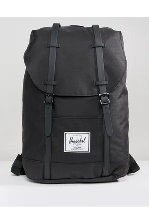 Herschel supply co retreat backpack clearance in black with rubberised straps