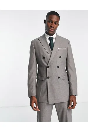 SELECTED Double breasted suit jacket in melange