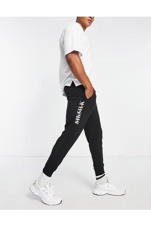 SikSilk Men Sets - Co-ord jersey joggers in with side leg print