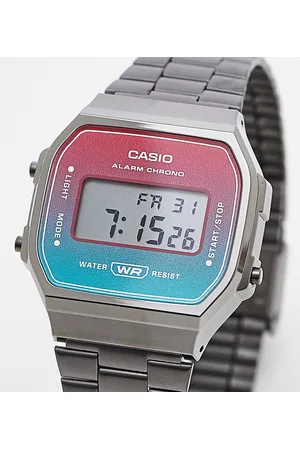 Casio A168 vaporwave theme splash resistant gold plated watch Exclusive at ASOS