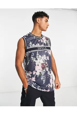 SikSilk Co-ord basketball vest in floral