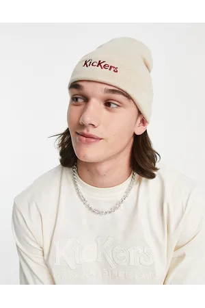 Kickers Beanie in off with logo embroidery