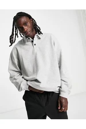 Dr Denim Cid button collar sweatshirt in