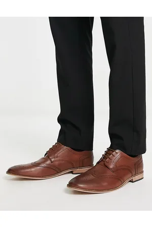 French Connection Leather formal brogue in tan