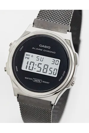 Casio Unisex vintage mesh bracelet watch in two tone