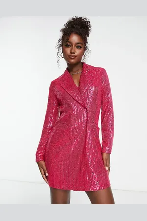 Style Cheat Embellished blazer mini dress in bright