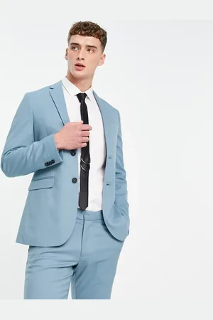 New Look Skinny suit jacket in turquoise