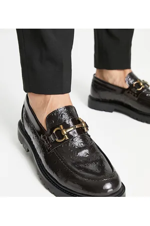 H by Hudson Exclusive Alevero loafers in ostrich embossed leather