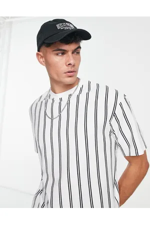 ADPT. Oversized verticle stripe t-shirt in
