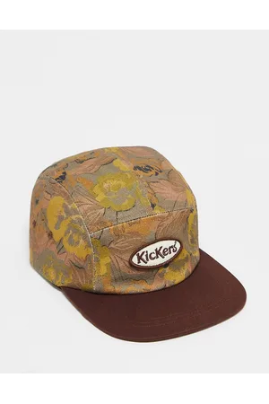 Kickers Five panel cap in multicoloured abstract print and contrast peak