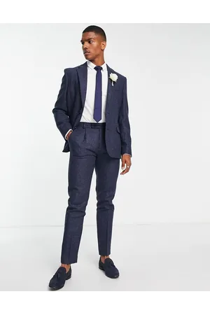 Noak Men Blazers - British Tweed slim suit jacket in