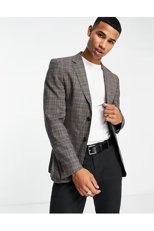 Bolongaro Men Blazers - Grey check suit jacket