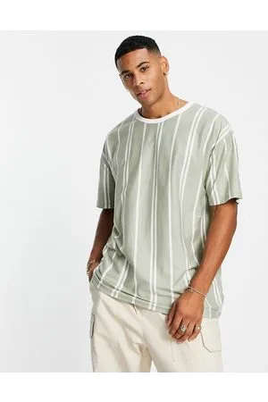 New Look Stripe t-shirt in khaki