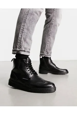 Ben Sherman Leather chunky brogue boots in