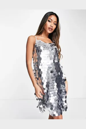 River Island Sequin slip mini dress in