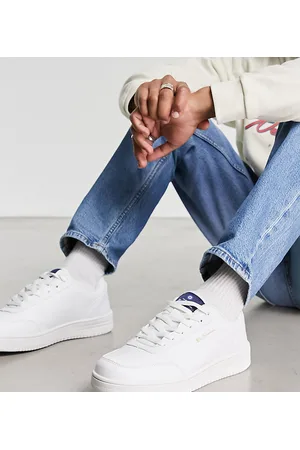 Ben Sherman Wide fit flatform faux leather trainers in