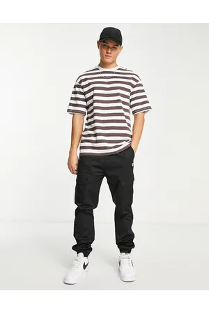 ADPT. Men Short Sleeve - Oversized stripe t-shirt in