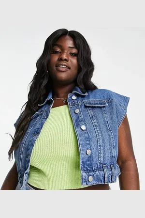 Urban Bliss Plus denim vest jacket in