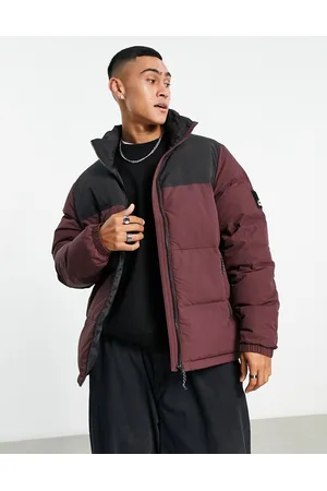 Jack Wolfskin Men Jackets - Alex down puffer jacket in burgundy