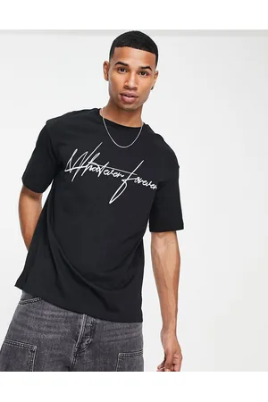SELECTED Men Short Sleeve - Oversize fit t-shirt with whatever print in