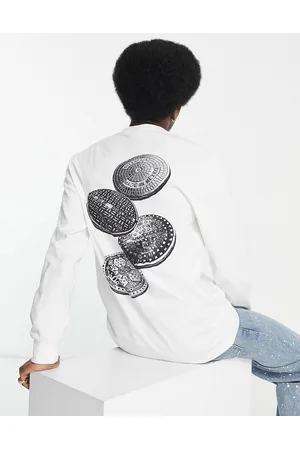 Huf Men Long Sleeve - No cap long sleeve t-shirt in with chest and back print