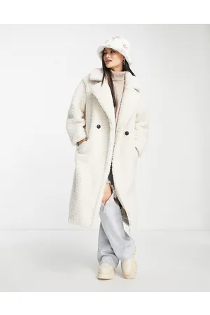 UGG Gertrude long teddy coat in winter