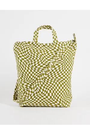 Baggu Bags - Duck bag in trippy moss checker print