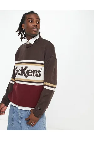 Kickers Oversized slogan jumper in and red