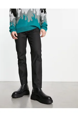AllSaints Men Slim - Dean cropped slim jeans in coated