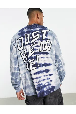 Dr Denim Reno relaxed fit tie dye long sleeve t-shirt with be nice back print in