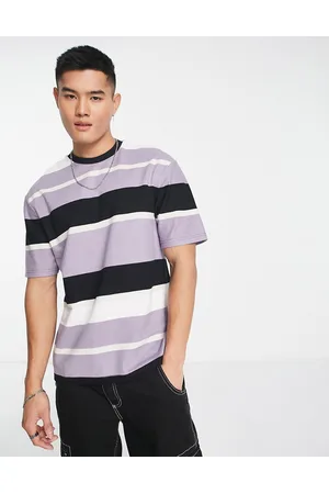 River Island Regular textured stripe t-shirt in