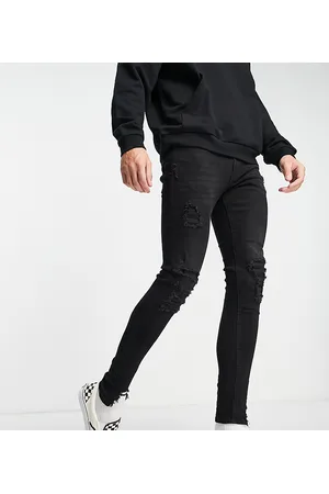 ADPT. Men Skinny - Spray on skinny jean with heavy rips in washed