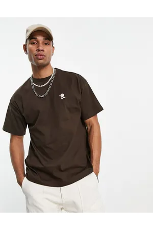 Dr Denim Trooper relaxed fit t-shirt with pink cloud graphics in
