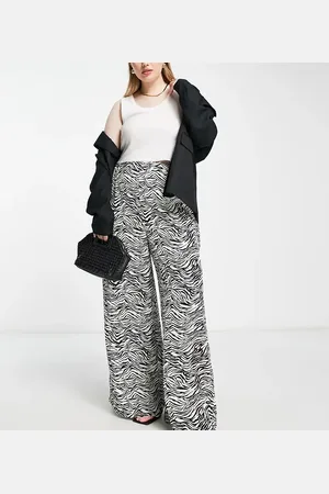 In The Style X Yasmin Devonport exclusive wide leg trouser in zebra print