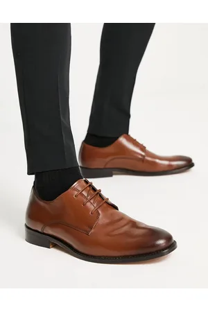 French Connection Leather formal derby shoes in tan