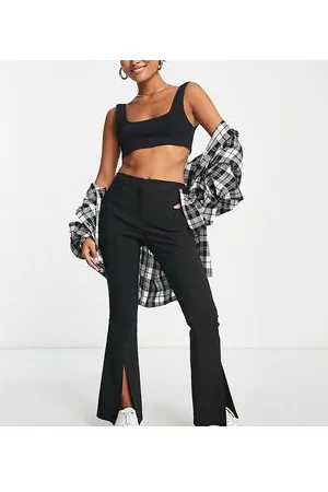 Miss Selfridge Petite bengaline split hem kickflare in