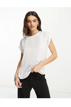 VILA Satin front top in