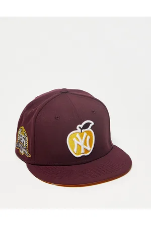 New Era Men Hats - 9Fifty New York Yankees apple patch cap in burgundy