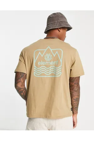 Element Men Short Sleeve - Peaks back print t-shirt in khaki