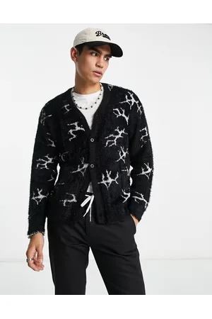Huf Cracked cardigan in with all over print