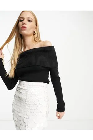 & OTHER STORIES Off the shoulder ribbed knitted top in