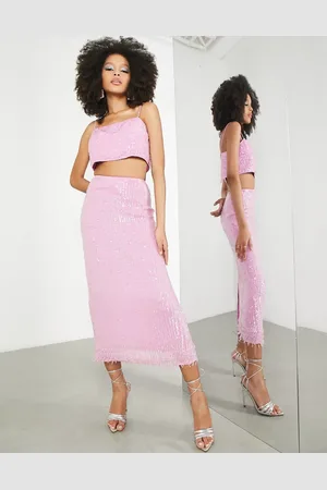 ASOS Sequin pencil midi skirt in