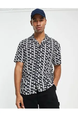 New Look Piped geo print shirt in pattern
