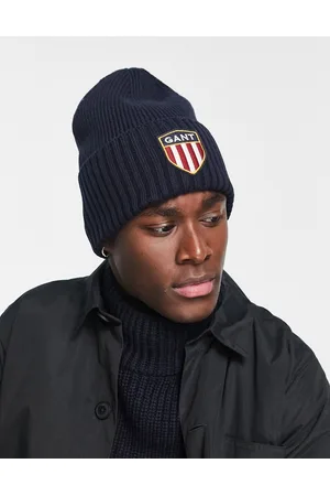 GANT Wool beanie in with large shield logo