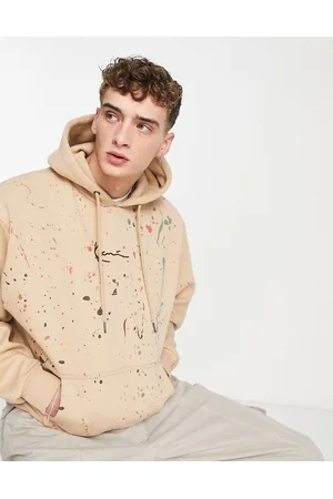 Karl Kani Paint splatter hoodie in beige